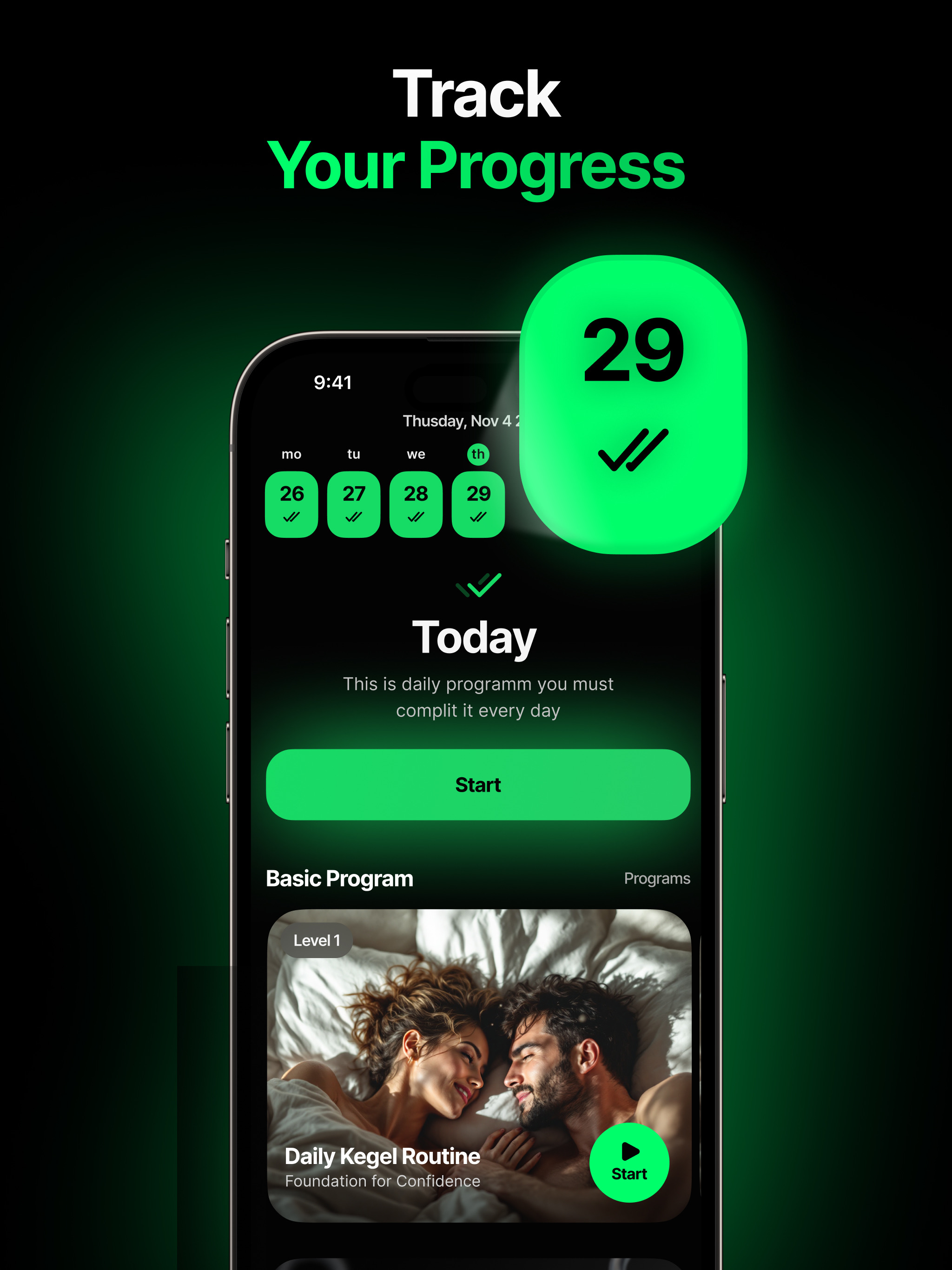 KegelUp App Interface